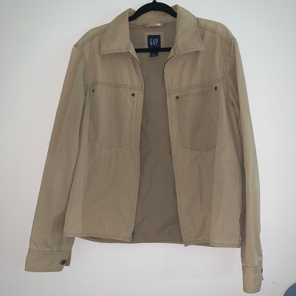 GAP Tan Zip-up Jacket - Picture 4 of 5